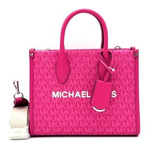 Michael Kors Mirella Small Signature Logo Crossbody Bag Dragonfruit